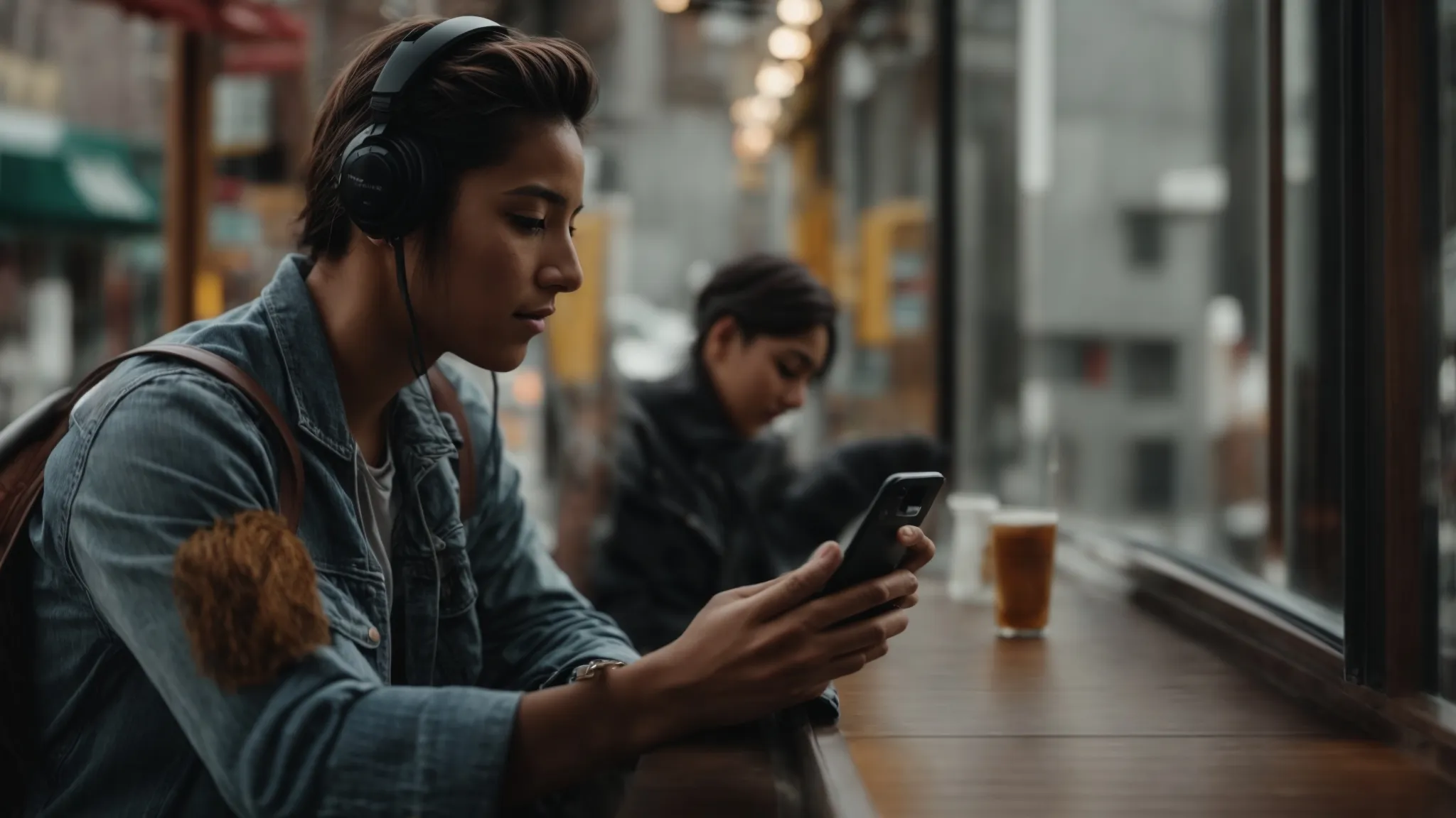 a person using a smartphone.